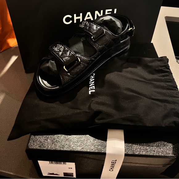 Black Chanel Sandles - Picture 3 of 6